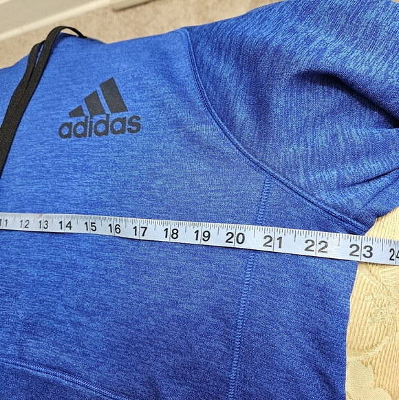 Adidas Royal Blue Pullover Hoodie Unisex - Picture 10 of 12
